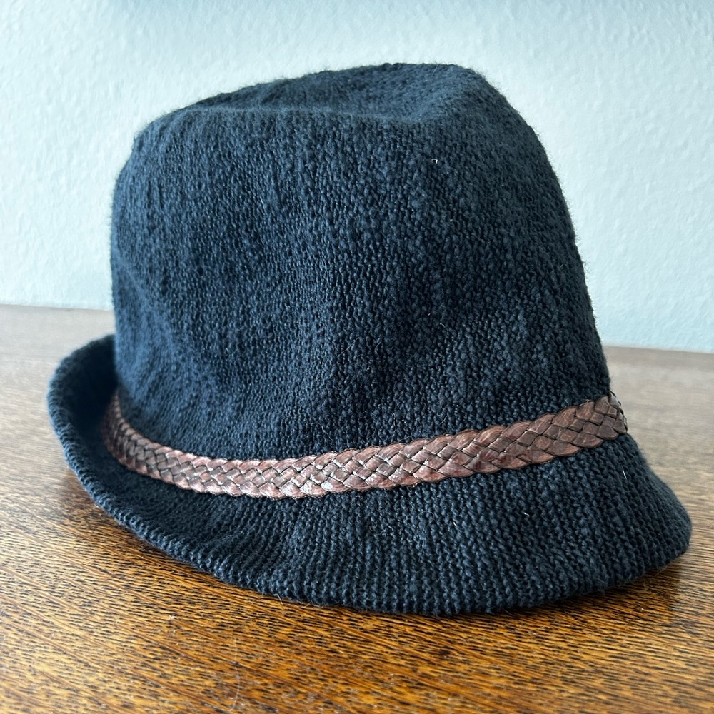 Navy Knit Fedora